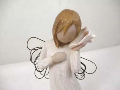 2004 DEMDACO Willow Tree Thinking Of You Woman Angel Figurine Angel Conch Shell • $12.99