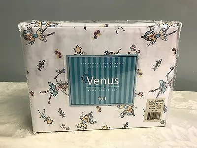 £29.65 • Buy New Venus Home Collection Kids Full Sheet Set Fairy Dust 250 Thread Count 