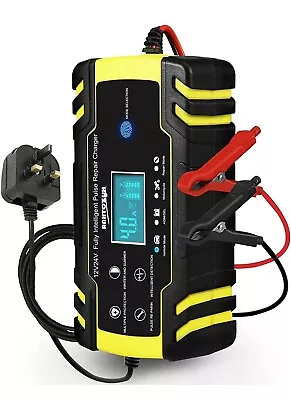 Car Battery Charger 12V/24V 8Amp Automatic Battery Charger With 3-Stage Charging • £20.99