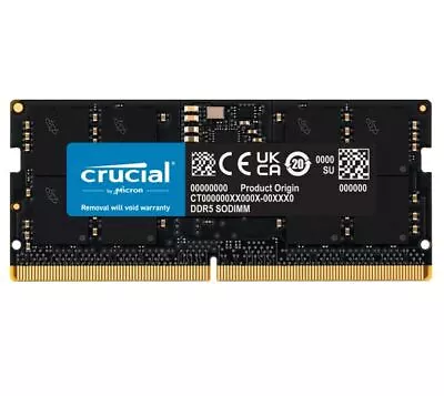 Crucial 48GB (1x48GB) DDR5 SODIMM 5600MHz CL46 Laptop Laptop Memory • $350.08