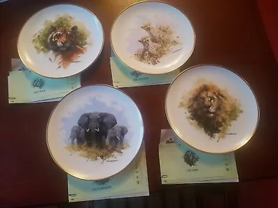 4 X Wedgwood Spink DAVID  SHEPHERD Wildlife Colldction Plates. Limited Edition • £20