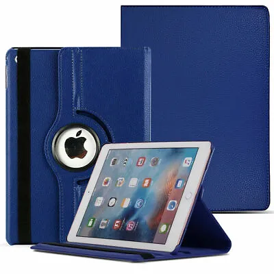 Leather 360 Rotating Smart Case Cover For IPad 8th 7th 6th 5th Air Mini 1 2 3 4 • £4.99