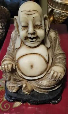 A.Santini Marble Resin Buddha Sculpture 9lbs. 9” Tall Heavy  • $59.95