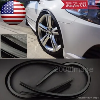4 Pieces 47  Black Carbon Arch Wide Body Fender Extension Lip Guard For Ford • $44.97