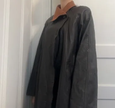 Vintage Vera Pelle Soft Italian Black Leather Jacket Size 38 • $30