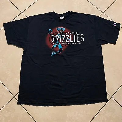 Vintage 2001 CHAMPION Memphis Grizzlies Dunk Basketball NBA T-Shirt 2XL VTG • $29.95
