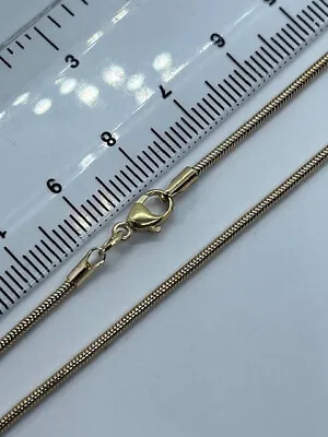 9ct Yellow Solid Gold 1.4mm Snake Chain 18  / 45cm Neck Chain (GSNH) • £229