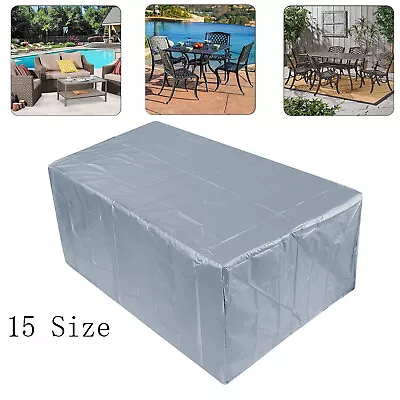 £22.99 • Buy Waterproof Garden Patio Furniture Cover For Rattan Table Cube Outdoor Silver