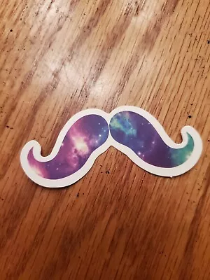 Galaxy Handlebar Mustache Sticker/decal Skateboard Hipster • $2.39