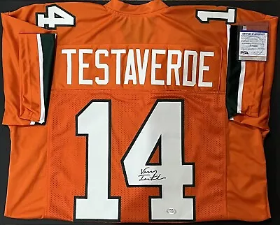 Vinny Testaverde Signed Tampa Bay Buccaneers Jersey (PSA/COA) #1 Draft Pick 1987 • $65