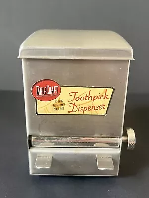 Tablecraft Stainless Steel Toothpick Dispenser Works Great Vintage MCM • $19.99