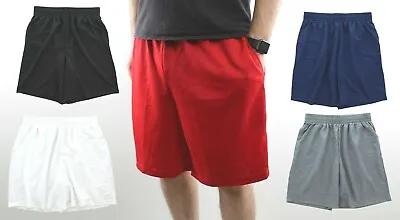 Men's Gym Basketball Shorts Athletic Workout Active Mesh Short With 2 Pockets • $7.99