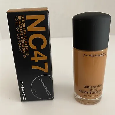 New Mac Foundation Studio Fix Fluid Foundation  SPF 15 NC47 100% Authentic • $41.39