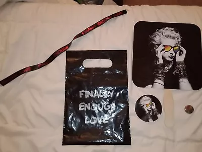 Madonna Finally Enough Love Promo Fan Rainbow Button  Ribbon Sticker Bag Pride • $30