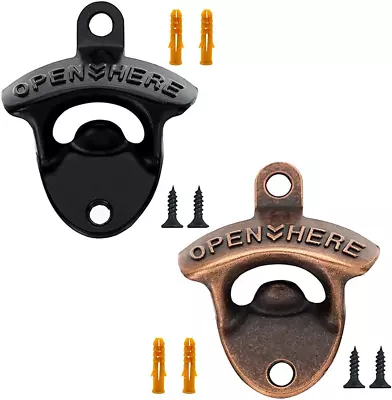 Beer Bottle Openers Cast Iron Wall Mounted Bottle Opener(Set Of 2With Screws) • $11.11