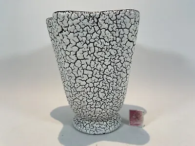 Vintage Cortina Jasba Keramik Vase Germany 607 Fat Lava Crackle Glaze • £24.99