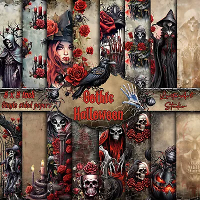 £9.49 • Buy Gothic Halloween Paper Pads, Halloween Craft Paper, Gothic Pads,  Scrapbooking