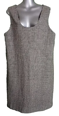 Harve Benard Size 10 Wool Dress Jumper Lined. White Black Houndstooth • $20