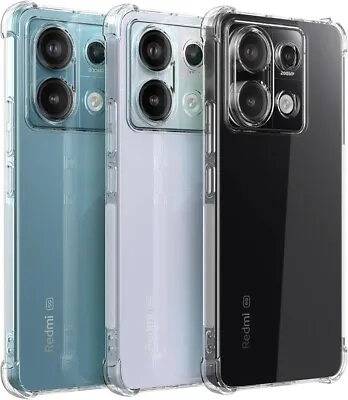 For Xiaomi Redmi Note 13 12 11 10 A2 Case Clear Silicone Shockproof Phone Cover • £2.95