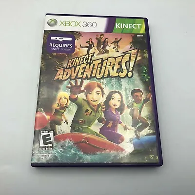 XBOX 360 Kinect Adventure Case Disc + Manual Complete Read Requirements G5  • $5.06