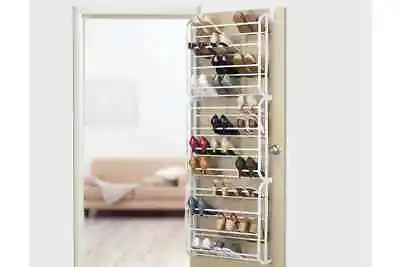 $54.99 • Buy 36 Pair Shoe Holder Organiser Over The Door Hanging Shelf Rack Storage Hook AU