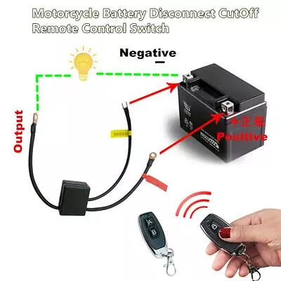 Motorcycle Battery Disconnect Isolater Switch Kit +Wireless Dual Remote Control • $28.70