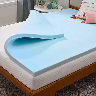 2 Inch Gel Infused Memory Foam Mattress Topper – Cooling Mattress Pad – Ventilat • $86.88