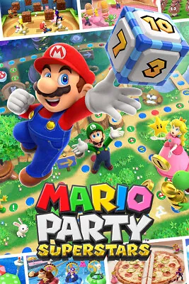 Mario Party Superstars Party Video Games Wall Art Home Decor - POSTER 20 X30  • $23.99