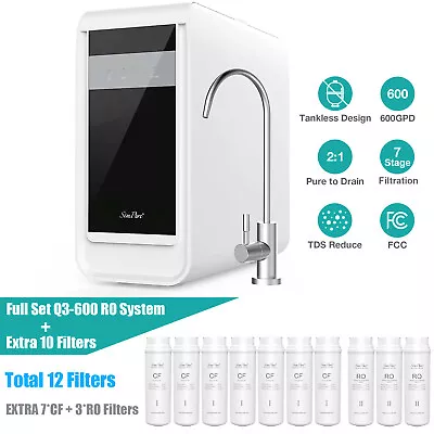 SimPure Q3-600G 7 Stage Reverse Osmosis Tankless RO Water Filter System Purifier • $329.99