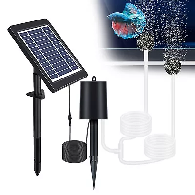 Solar Pond Air Pump Fish Tank Pump Aquarium Oxygen Oxygenator Aerator Outdoor • $48