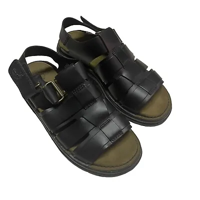 Timberland Leather Sandals Mens 10M Black Buckle Strap Fisherman Open Toe • $45