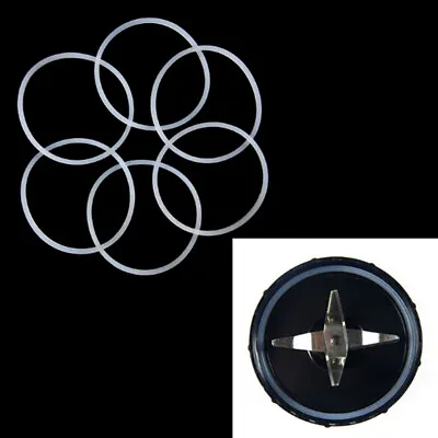 4Pcs Replacement Gaskets Rubber Seal Ring For Magic Bullet Flat Cross Blad__- • $7.03