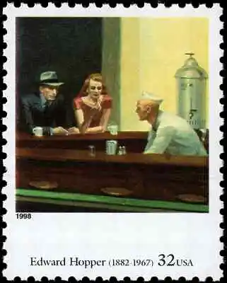 US Scott # 3236p 1998  Nighthawks  By Edward Hopper 32¢ Stamp MNH • $1.85