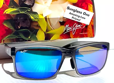 NEW Maui Jim POKOWAI ARCH Mt Translucent Grey POLARIZED Blue Sunglass B439-11M • $247.88