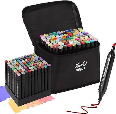 80 Colors Markers Graphic Drawing Painting Alcohol Art Dual Tip Sketch Pens • $24.99