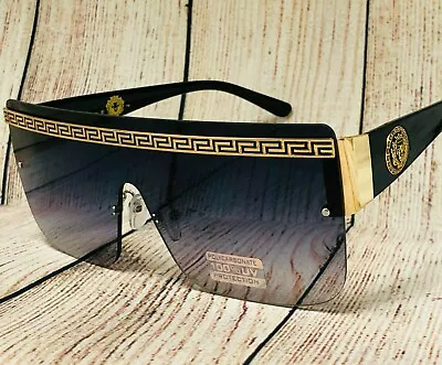 Flat Top Large Oversized Women Men Fashion Sunglasses Square Frame Gold Frame • $19.99