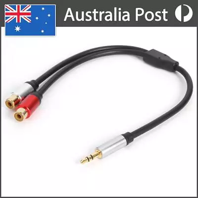 3.5mm Male Plug To Dual 2RCA Jack Cable Stereo Audio Splitter Aux Extension Wire • $12.49