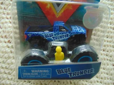 2019 BLUE THUNDER NEW SPIN MASTER Monster Jam TRUCK W/ Poster & Figure • $14.99