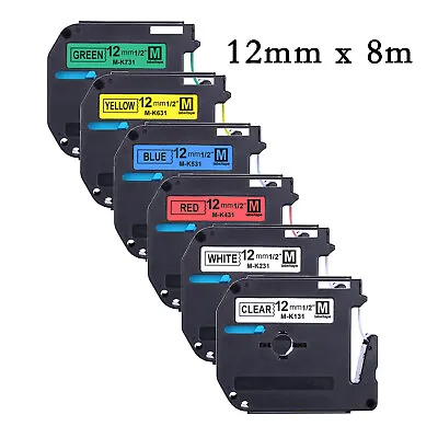 Compatible Brother MK231 MK631 PT-80 PT-85 PT-65 PT-90 P-Touch Tape • £4