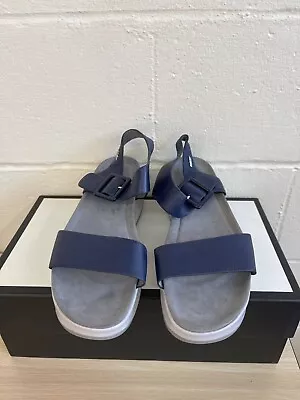 MBT Manni Performance Sandals 700960 Blue Nappa Leather Buckle Womens Sz 11-11.5 • $74.99