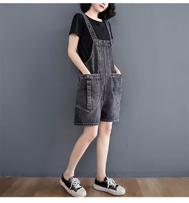 Ladies Women's Jeans Jumpsuits Overalls Bib Shorts Suspenders Dungarees Rompers • $23.50