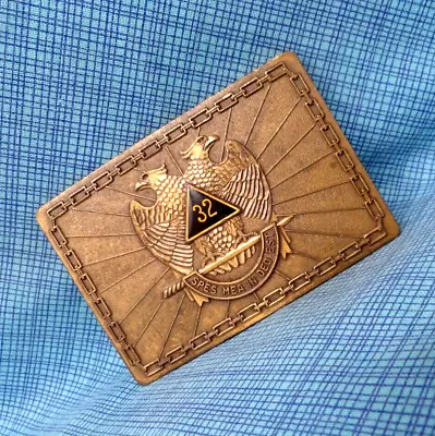 Masonic Freemason Eagles Belt Buckle 32 Degree Vtg 1978 Harry Klitzner   .SHY028 • $49.98