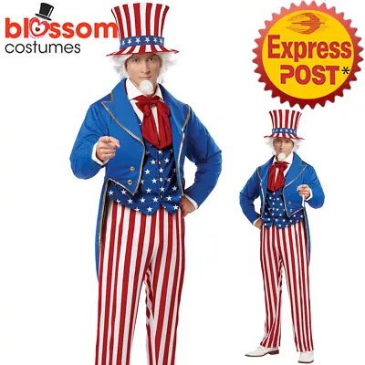 CA720 Uncle Sam 4th July American Patriotic Independence Day Fancy Dress Costume • $41.11