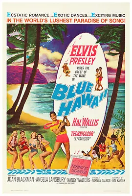 Blue Hawaii - Elvis Presley - 1961 - Movie Poster - US Version • $10.99