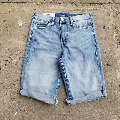 H&M Shorts Size 27 Blue Faded Casual Outdoor Slim Fit Light Denim Tag 28 • $24