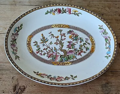 Vintage Washington Pottery Indian Tree Oval Serving Plate 33cm By 26cm • £6.99