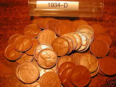 1934-d Lincoln Wheat Cent Roll   • $15.50