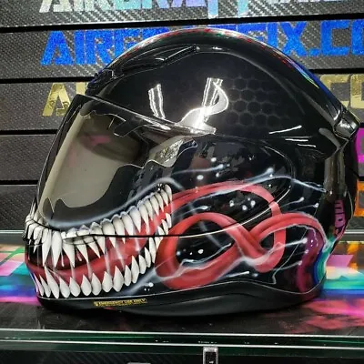 Venom Design New For 2019 Custom Painted Airbrushed Motorcycle Helmet • $799