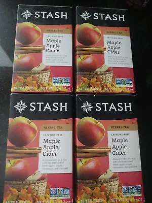 Stash Maple Apple Cider Herbal Tea 18 Bags Caffeine Free Exp 06/25 (Lot Of 4) • $40