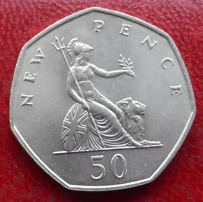 1969 Gb Large Old Style Fifty Pence Coin / Lot 205 • £4